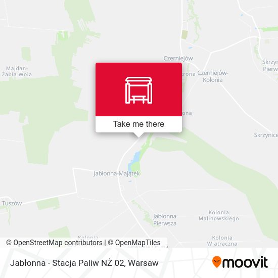 Jabłonna - Stacja Paliw NŻ 02 map