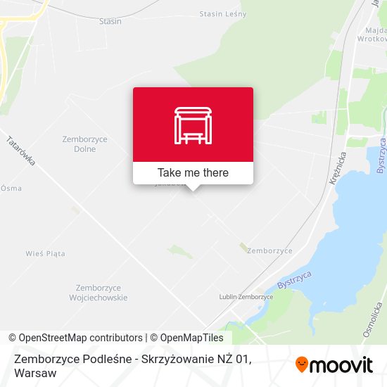 Zemborzyce Podleśne - Skrzyżowanie NŻ 01 map