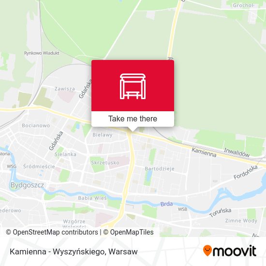 Kamienna - Wyszyńskiego map