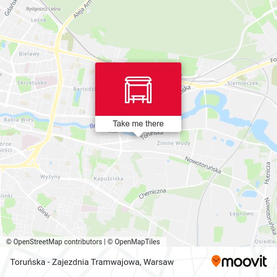 Toruńska - Zajezdnia Tramwajowa map