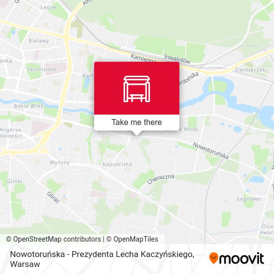 Nowotoruńska - Prezydenta Lecha Kaczyńskiego map