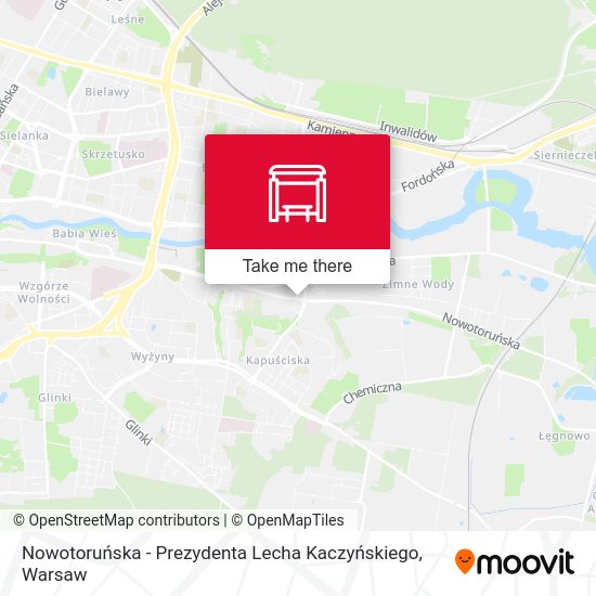 Nowotoruńska - Prezydenta Lecha Kaczyńskiego map