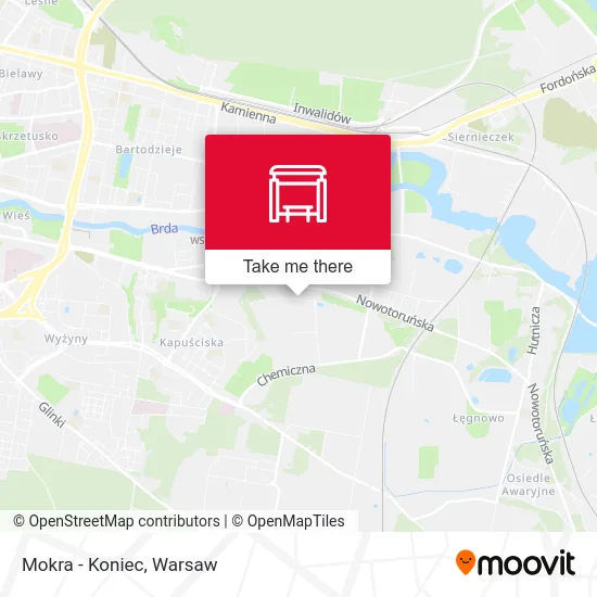 Карта Mokra - Koniec