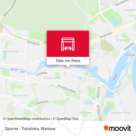 Карта Sporna - Toruńska