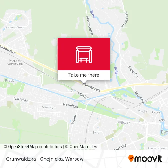 Grunwaldzka - Chojnicka map