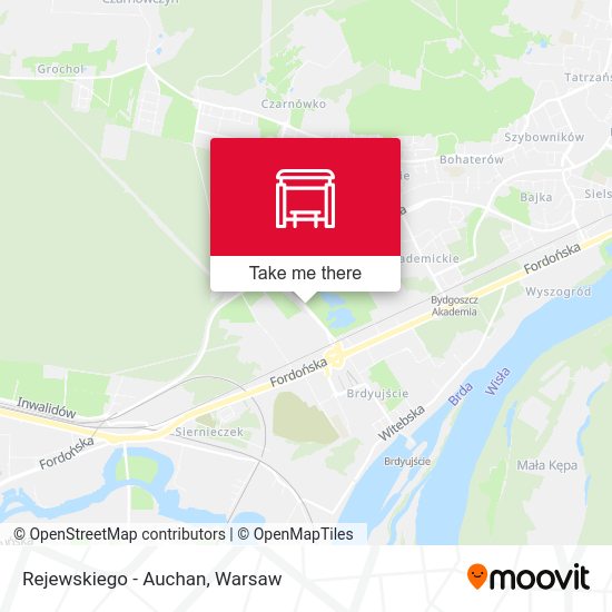 Rejewskiego - Auchan map