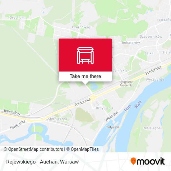 Rejewskiego - Auchan map