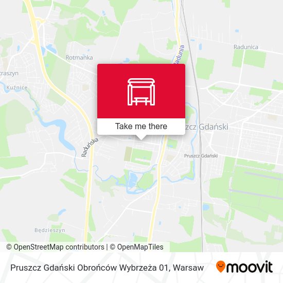 Карта Pruszcz Gdański Obrońców Wybrzeża 01