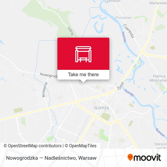 Nowogrodzka — Nadleśnictwo map