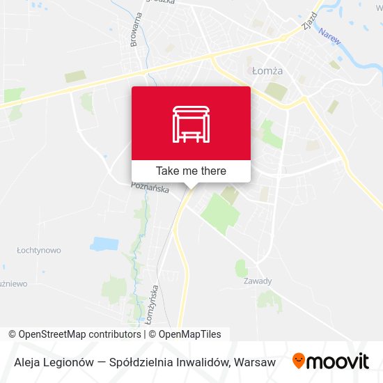 Aleja Legionów — Spółdzielnia Inwalidów map