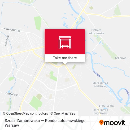 Szosa Zambrowska — Rondo Lutosławskiego map