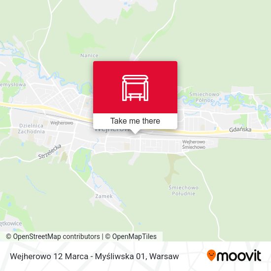 Карта Wejherowo 12 Marca - Myśliwska 01