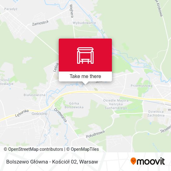 Bolszewo Główna - Kościół 02 map