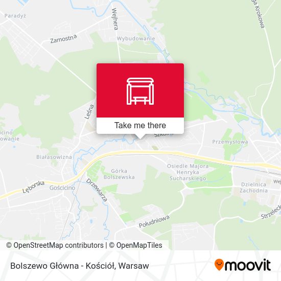 Bolszewo Główna - Kościół 01 map