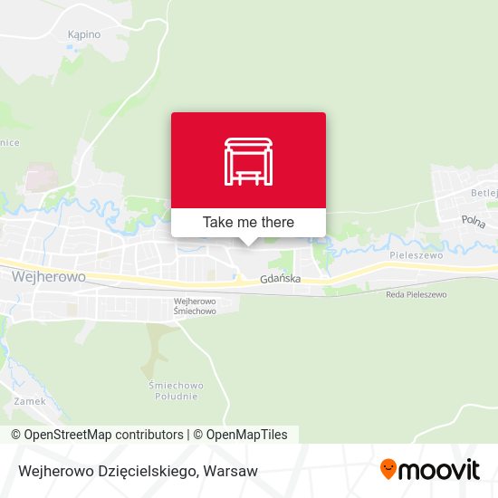 Wejherowo Dzięcielskiego map