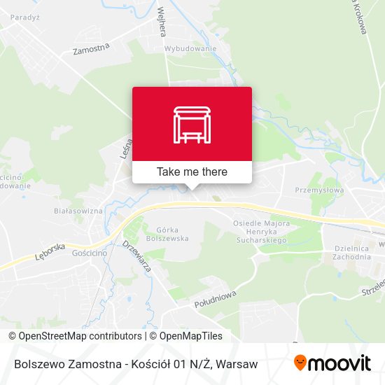 Bolszewo Zamostna - Kościół 01 N / Ż map