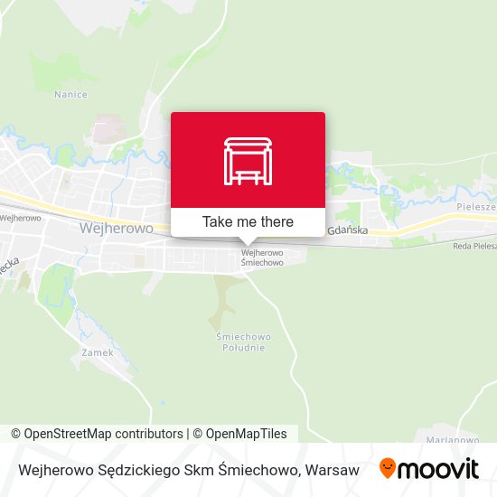 Wejherowo Sędzickiego Skm Śmiechowo map