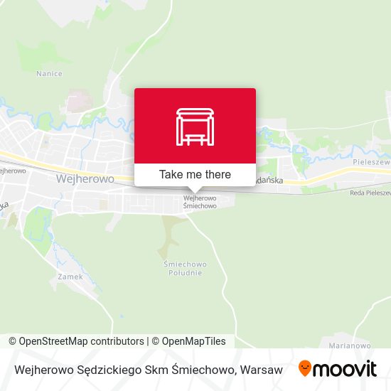 Wejherowo Sędzickiego Skm Śmiechowo map