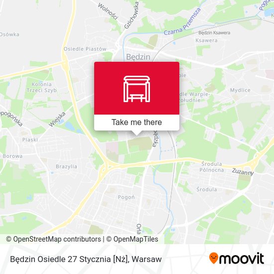 Będzin Osiedle 27 Stycznia [Nż] map