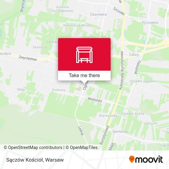 Sączów Kościół map