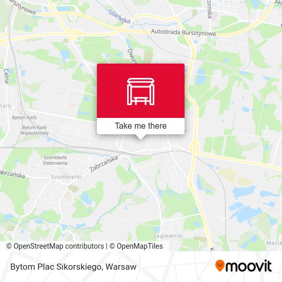 Bytom Plac Sikorskiego map