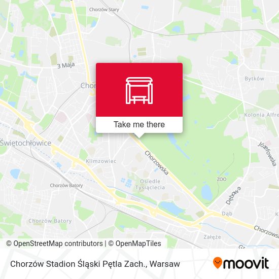 Chorzów Stadion Śląski Pętla Zach. map