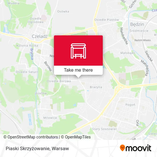 Карта Piaski Skrzyżowanie