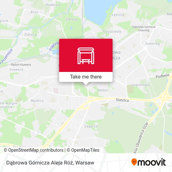 Dąbrowa Górnicza Aleja Róż map