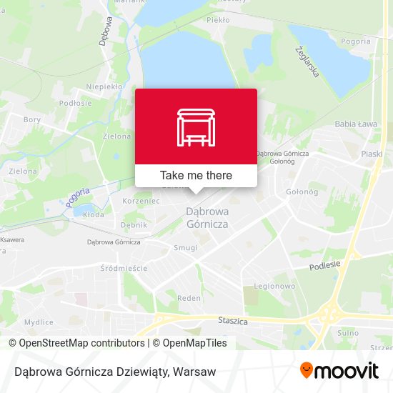 Карта Dąbrowa Górnicza Dziewiąty