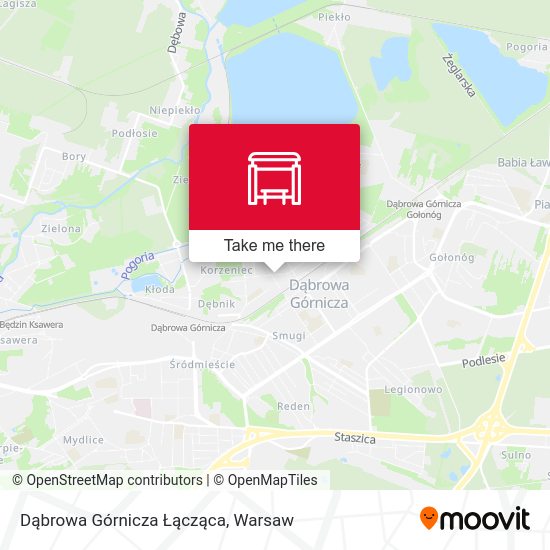 Dąbrowa Górnicza Łącząca map