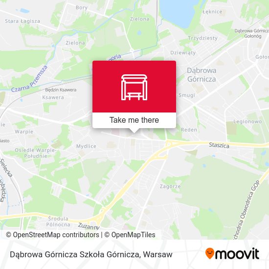 Карта Dąbrowa Górnicza Szkoła Górnicza