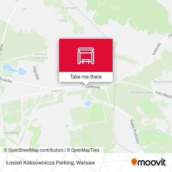 Łosień Koksownicza Parking map