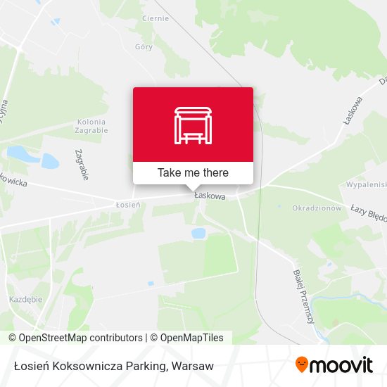 Łosień Koksownicza Parking map