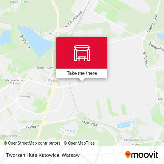 Tworzeń Huta Katowice map