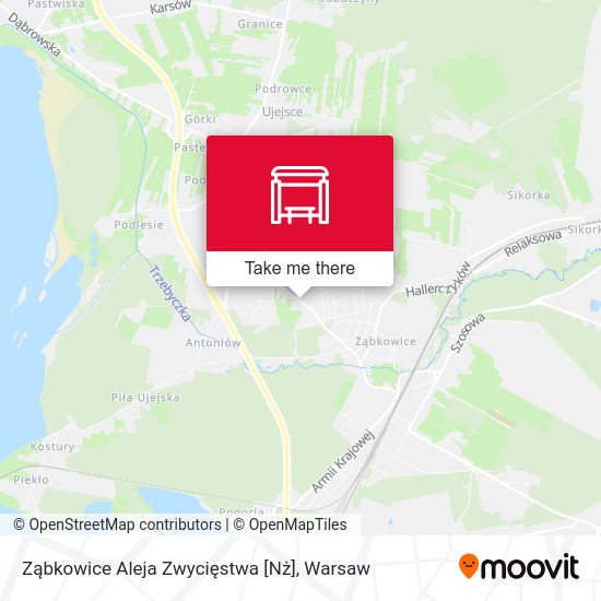 Карта Ząbkowice Aleja Zwycięstwa [Nż]