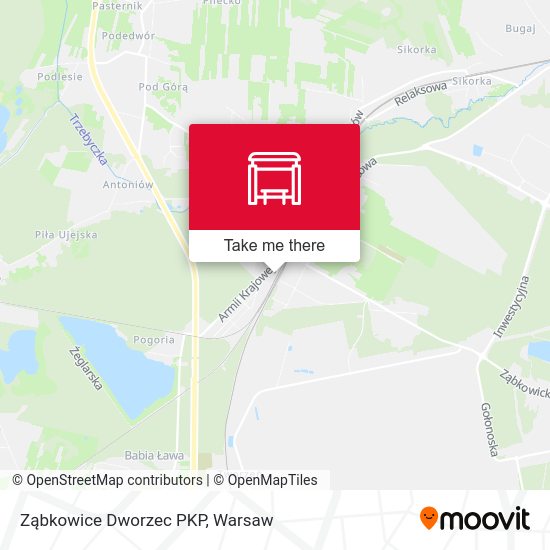 Карта Ząbkowice Dworzec PKP