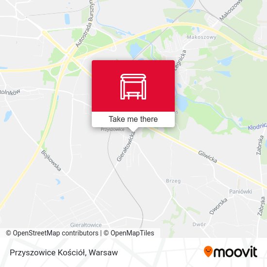 Карта Przyszowice Kościół