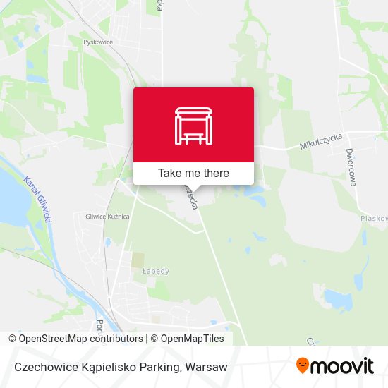 Czechowice Kąpielisko Parking map