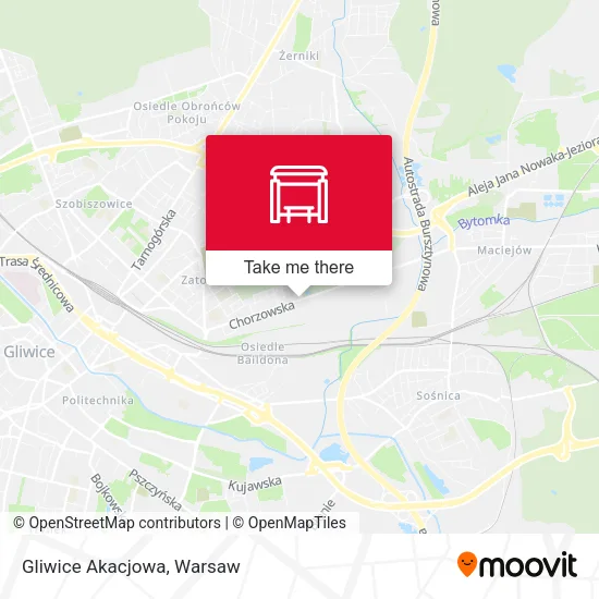 Карта Gliwice Akacjowa
