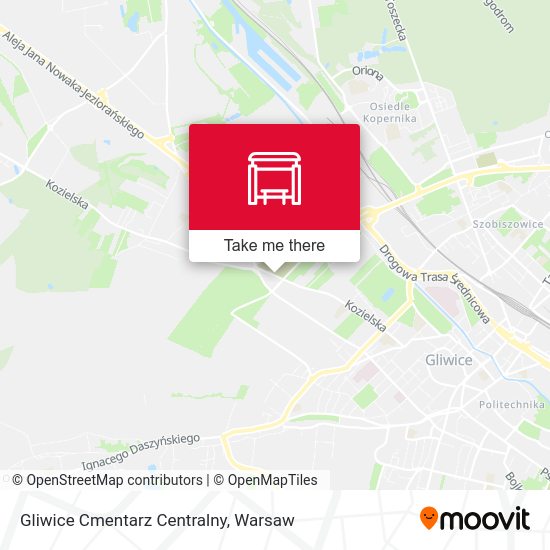 Gliwice Cmentarz Centralny map