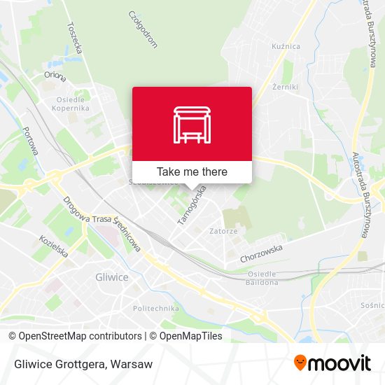 Gliwice Grottgera map