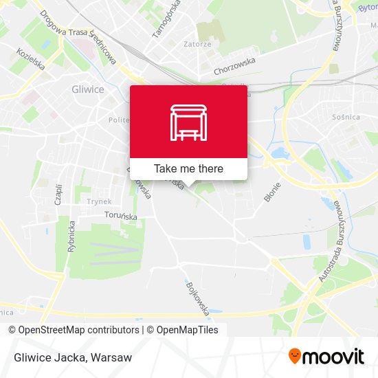 Gliwice Jacka map