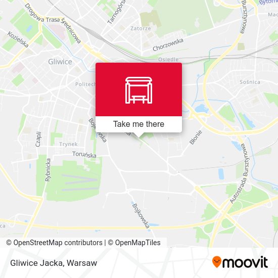 Gliwice Jacka map