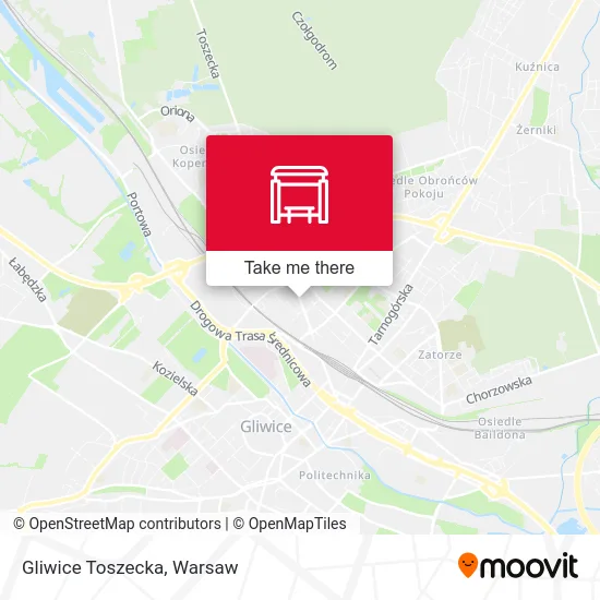 Карта Gliwice Toszecka