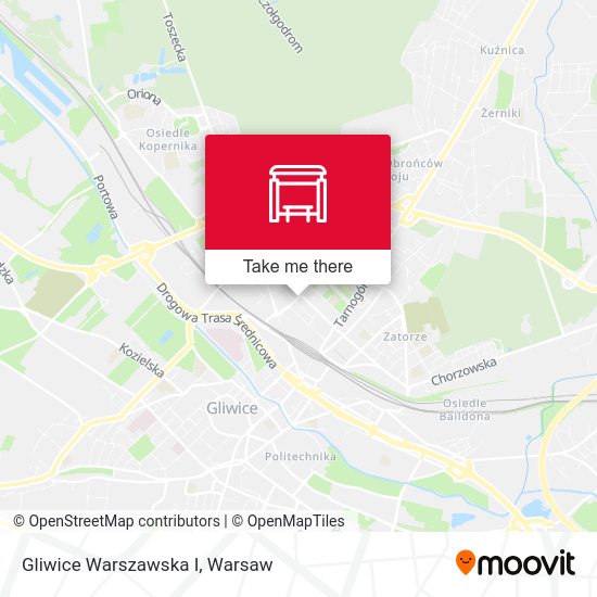 Gliwice Warszawska I map