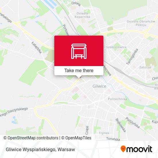 Gliwice Wyspiańskiego map