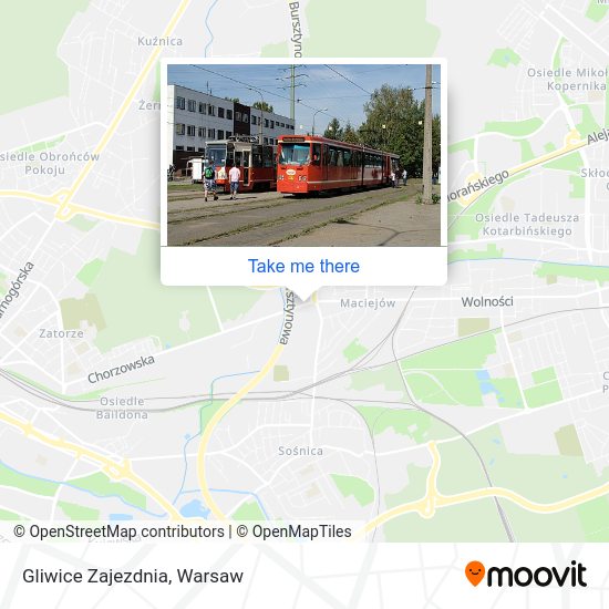 Gliwice Zajezdnia map