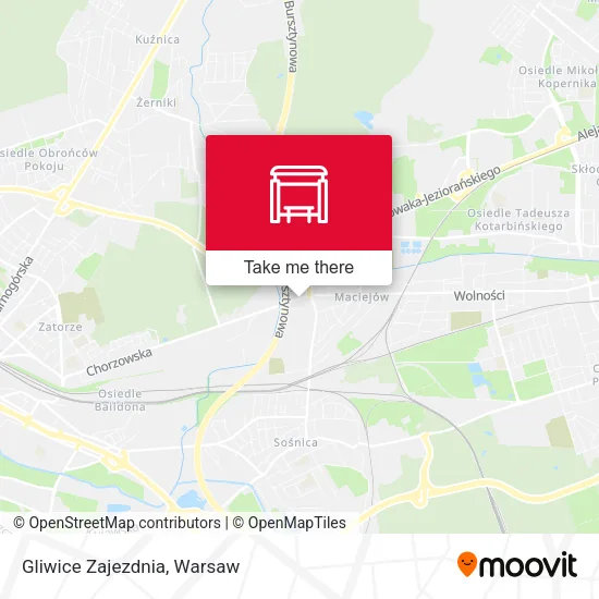 Карта Gliwice Zajezdnia