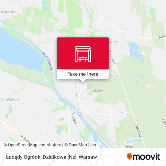 Карта Łabędy Ogródki Działkowe [Nż]