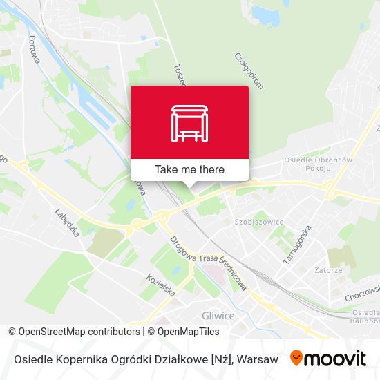 Osiedle Kopernika Ogródki Działkowe [Nż] map